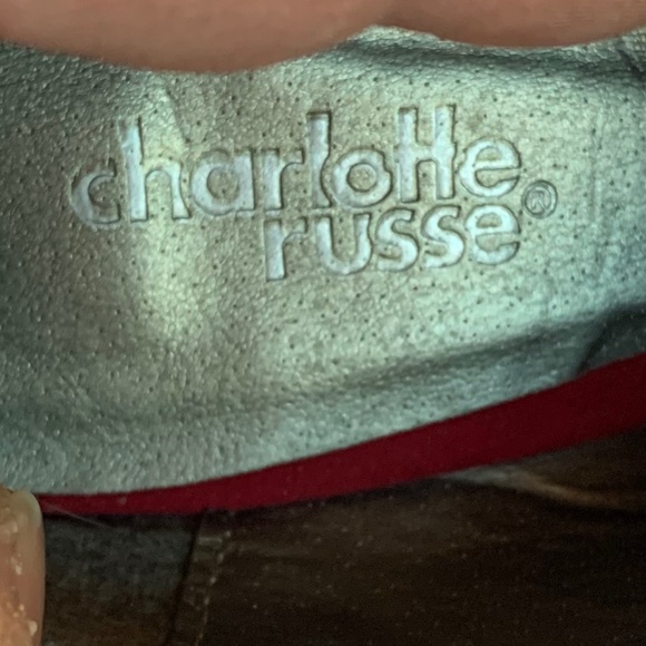 🎉Host Pick🎉Charlotte Russe Red Suede Feel Heels Open Toe and Gorgeous Ruffles! - Picture 8 of 10